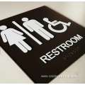 Custom ADA braille signage outdoor restroom sign